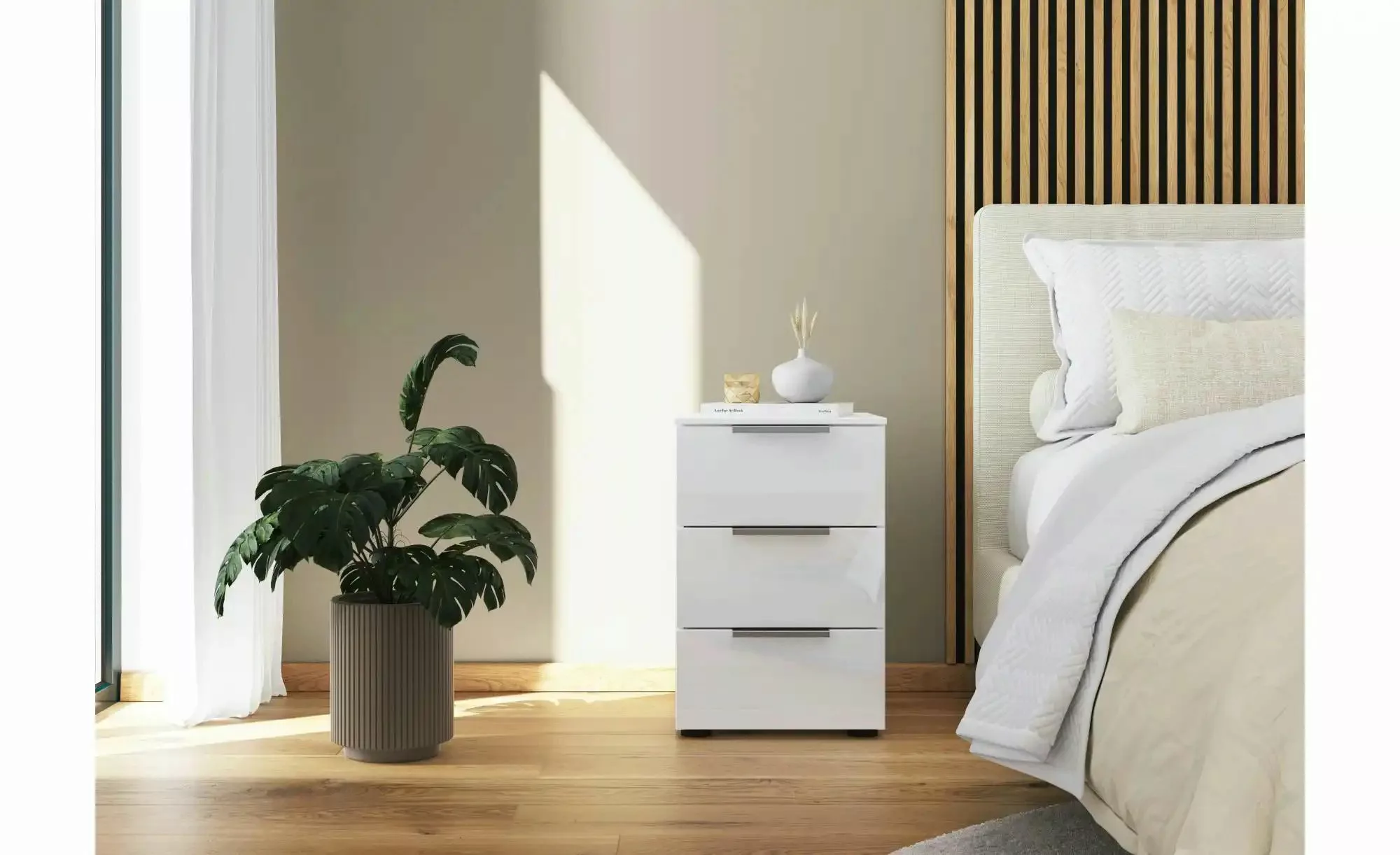 Nachttisch  Flipp ¦ weiß ¦ Maße (cm): B: 40 H: 61 Tische > Nachttische - Hö günstig online kaufen