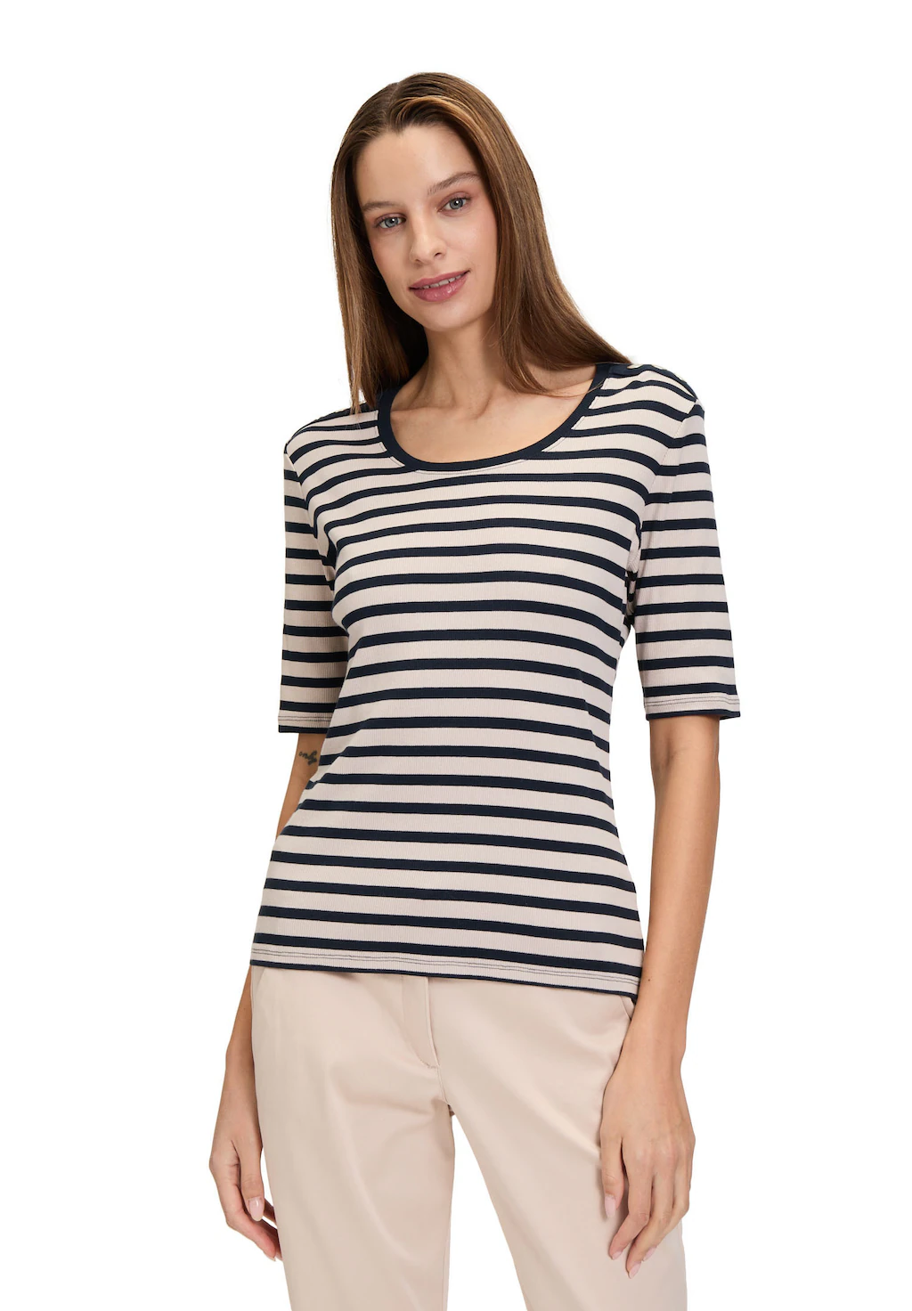 Betty Barclay Kurzarmshirt "Betty Barclay Basic Shirt mit Rippenstruktur", günstig online kaufen