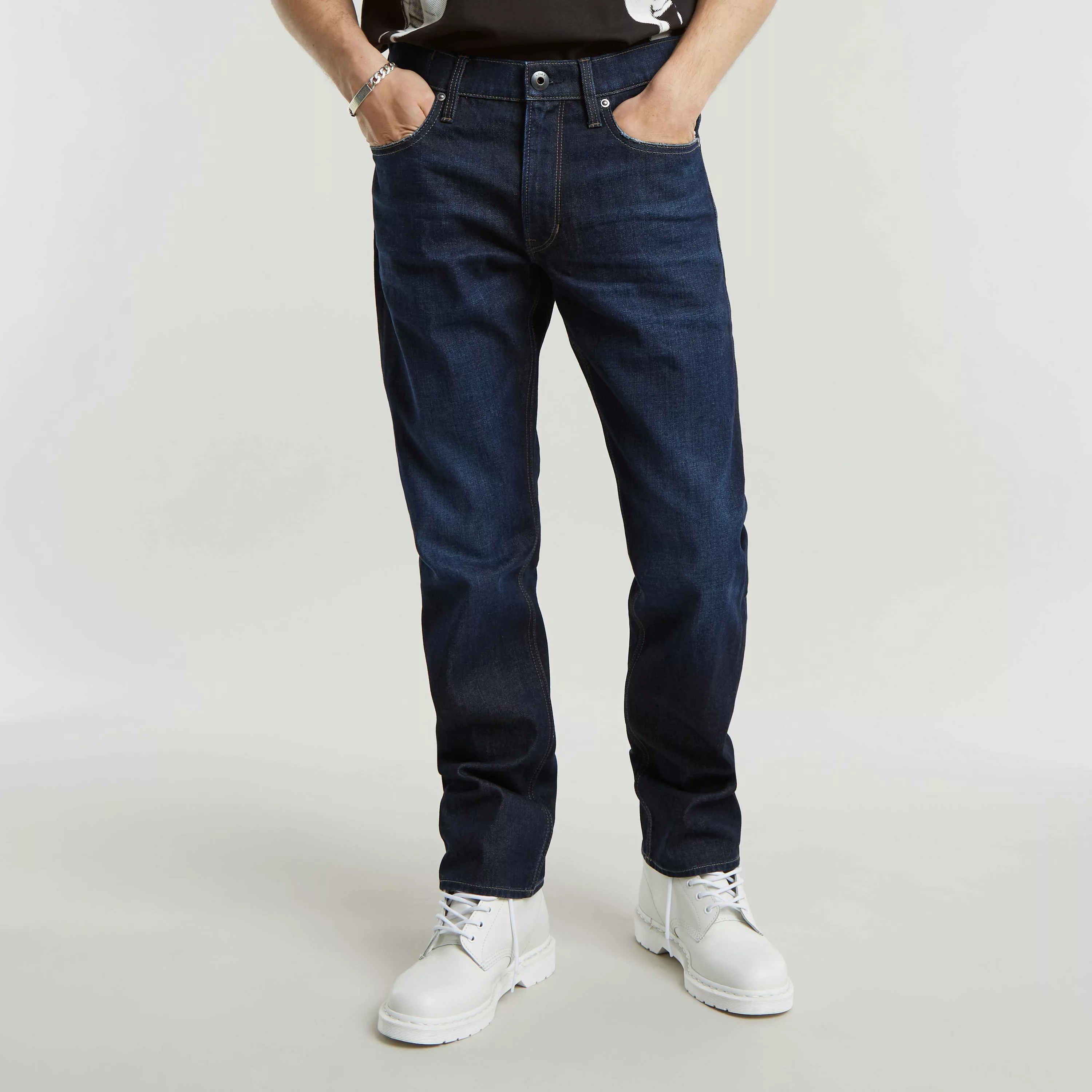 G-STAR Straight-Jeans Mosa Straight mit hellen Nähten günstig online kaufen