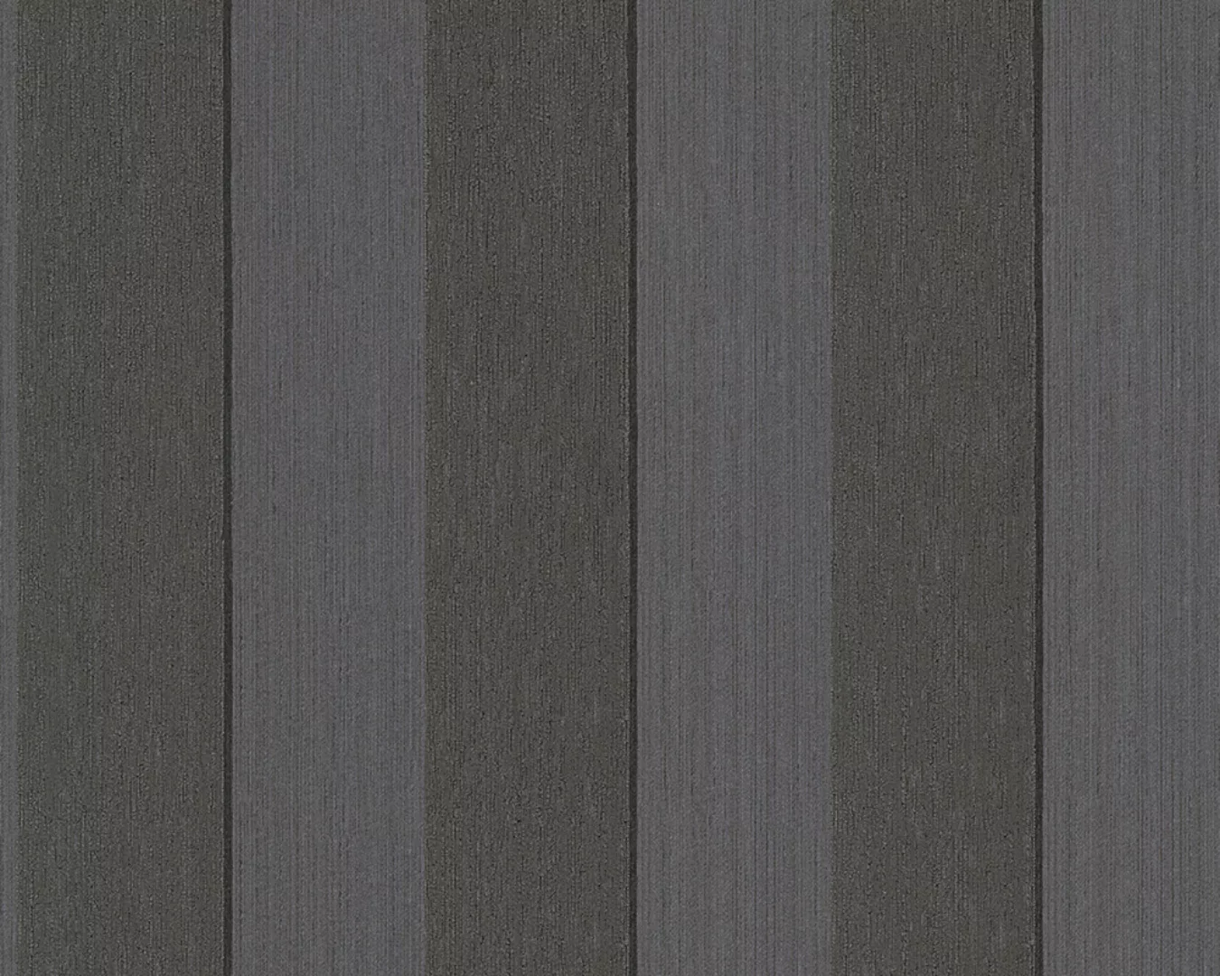 Bricoflor Vlies Textiltapete in Grau Schwarz Elegante Tapete mit Metallic S günstig online kaufen