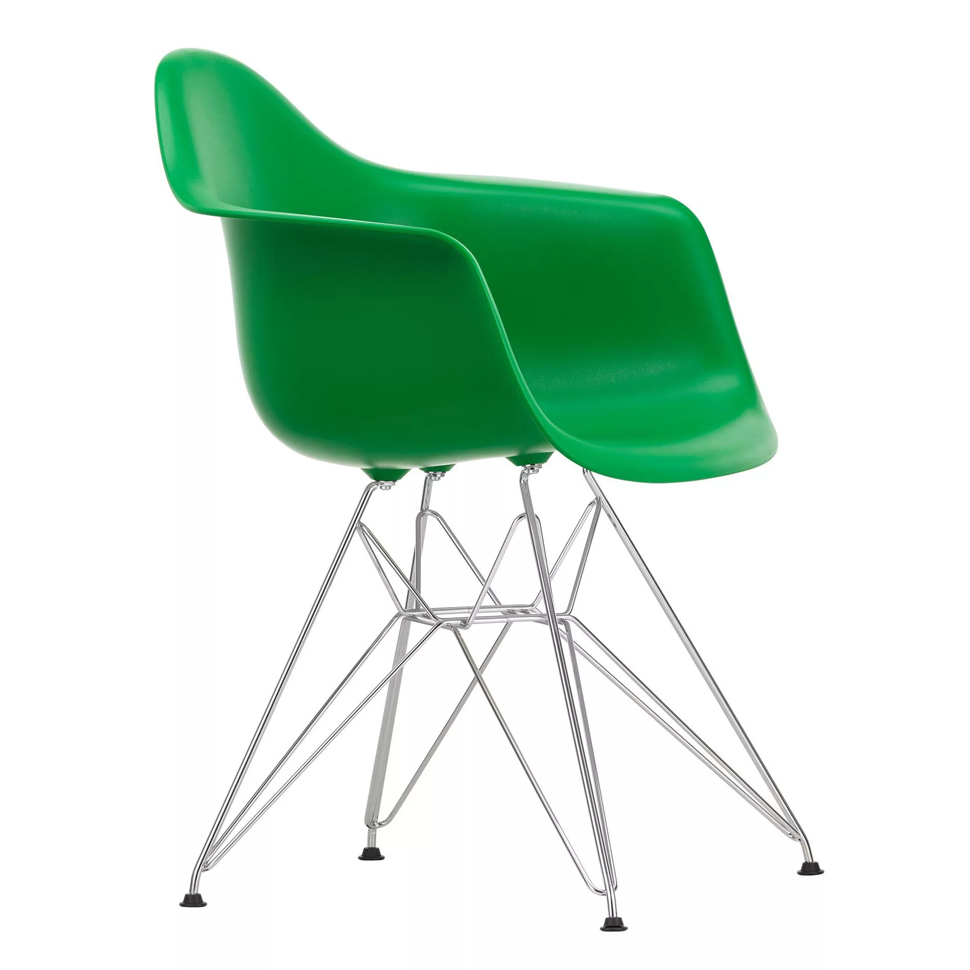 Vitra - Eames Plastic Armchair DAR Gestell verchromt - grün/Sitzfläche Poly günstig online kaufen