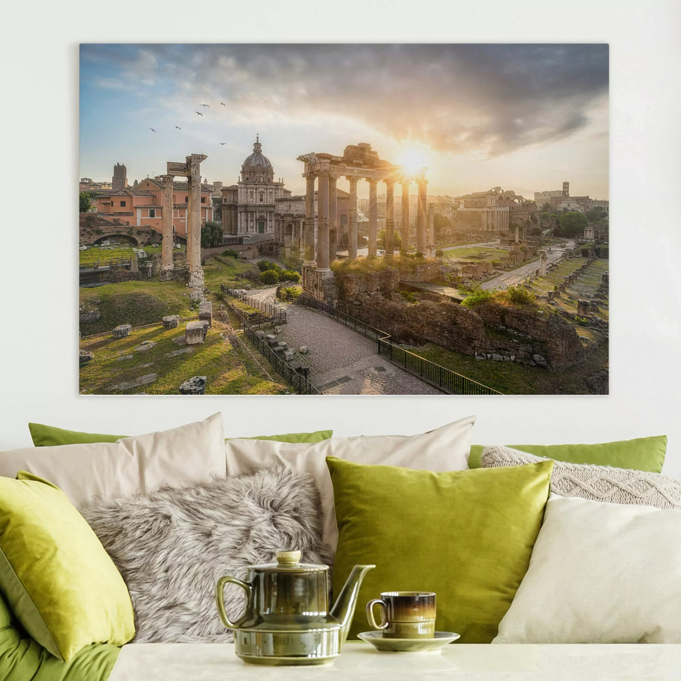 Leinwandbild Forum Romanum bei Sonnenaufgang günstig online kaufen