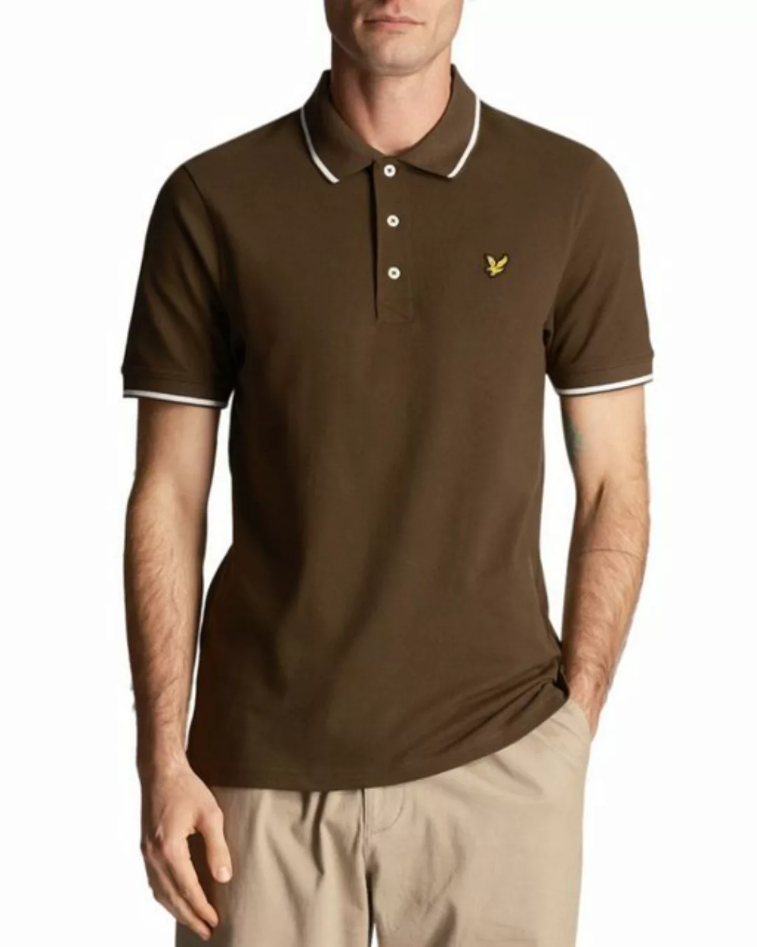 Lyle & Scott Poloshirt, Pique Baumwolle, Mit Kontrastdetails günstig online kaufen