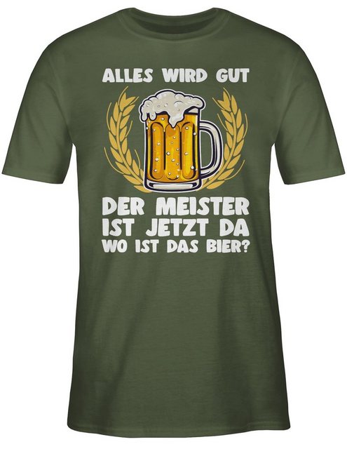 Shirtracer T-Shirt Alles wird gut der Meister ist jetzt da Bier Sprüche Sau günstig online kaufen