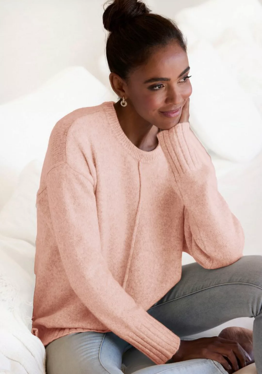 LASCANA Rundhalspullover aus supersofter Strickqualität, Basic günstig online kaufen