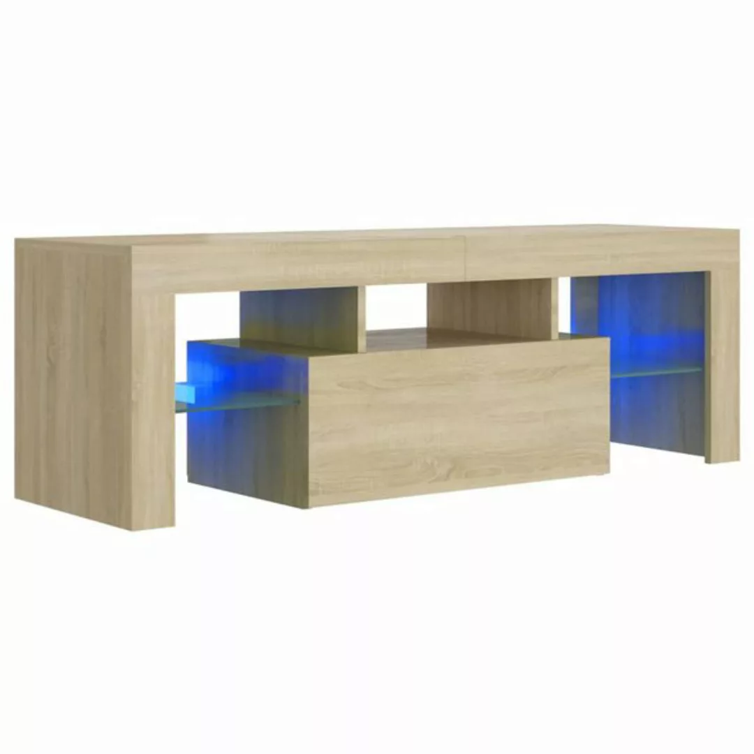 vidaXL TV-Schrank TV-Schrank mit LED Leuchten Sonoma Eiche 120x35x40 cm Low günstig online kaufen