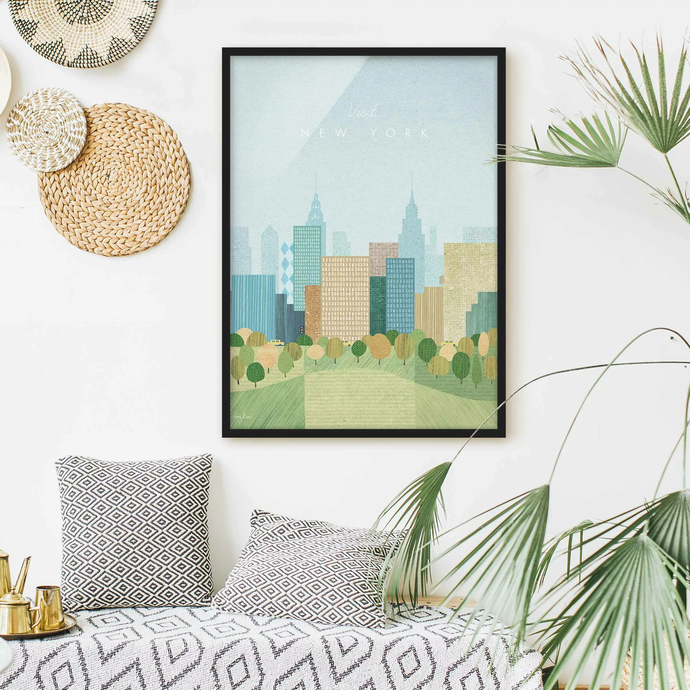 Bild mit Rahmen Reiseposter - New York Autumn günstig online kaufen