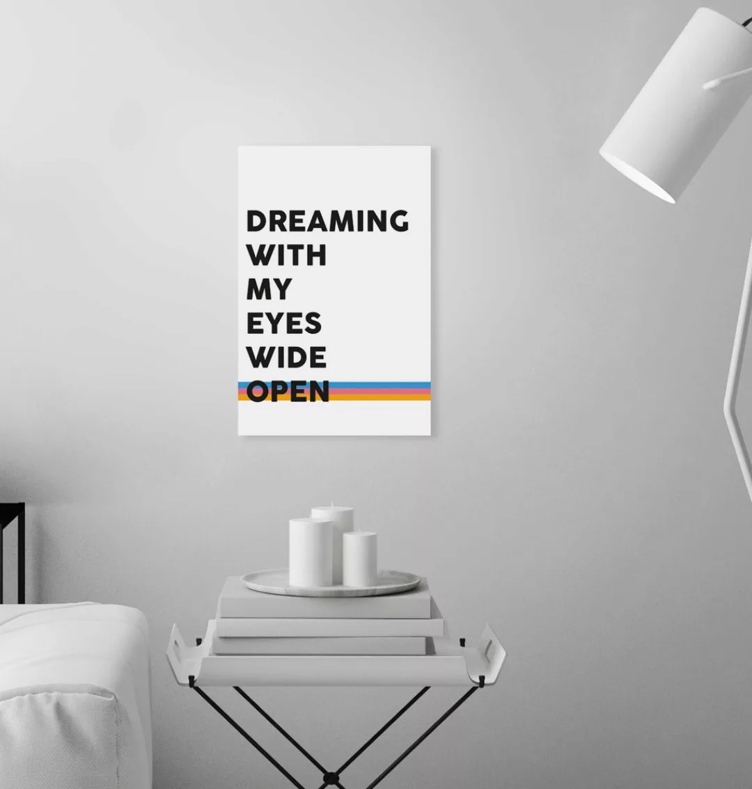 queence Leinwandbild "Spruch Dreaming", Kunst-Modern-Schriftzug-Sprüche & T günstig online kaufen