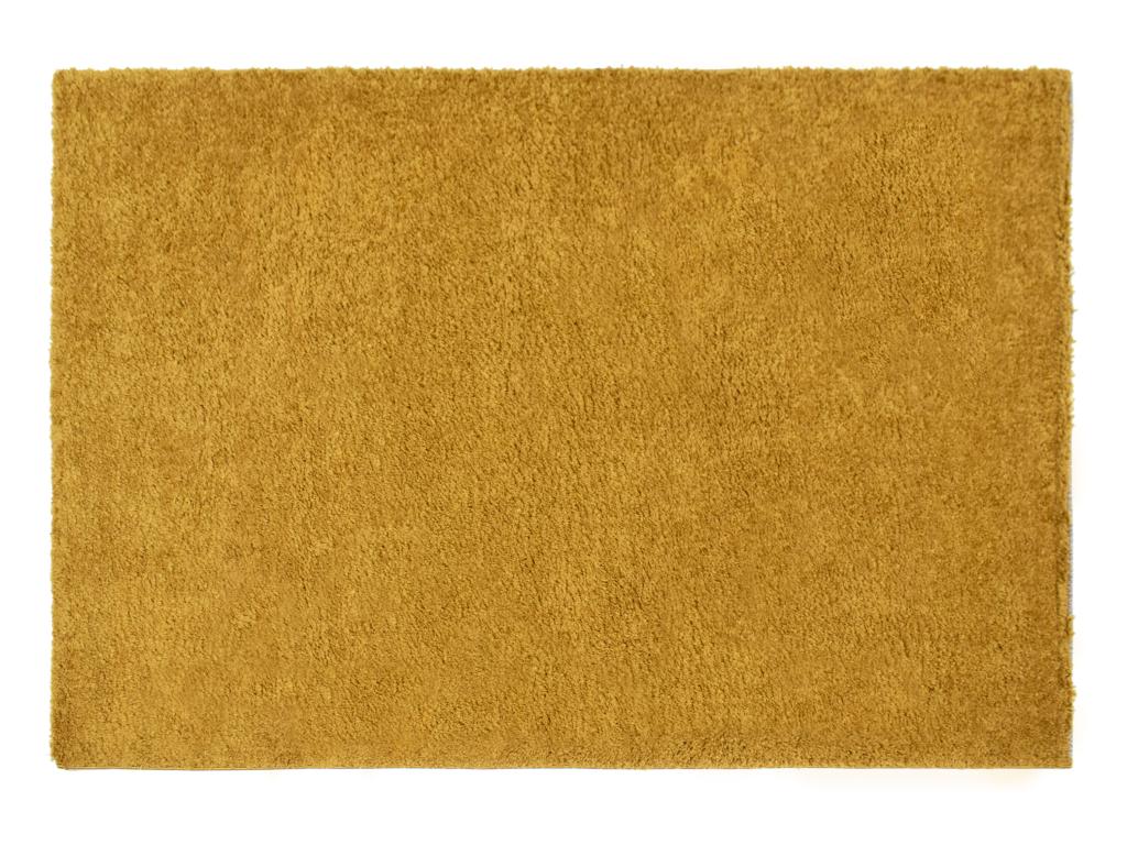 Hochflorteppich - 160 x 230 cm - Senfgelb - MILINIO günstig online kaufen