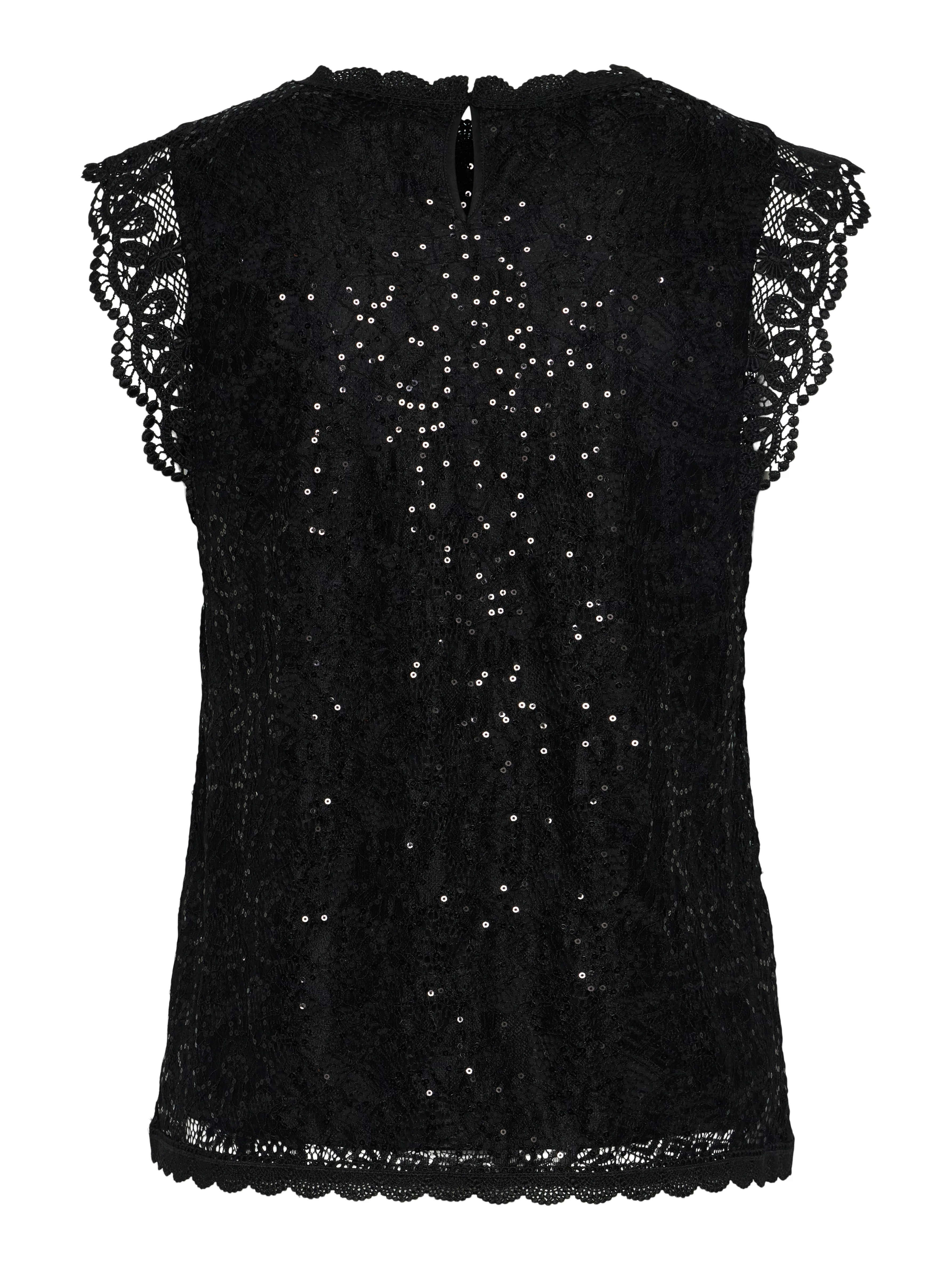 pieces Spitzentop PCOLLINE SL LACE SEQUINS TOP NOOS günstig online kaufen