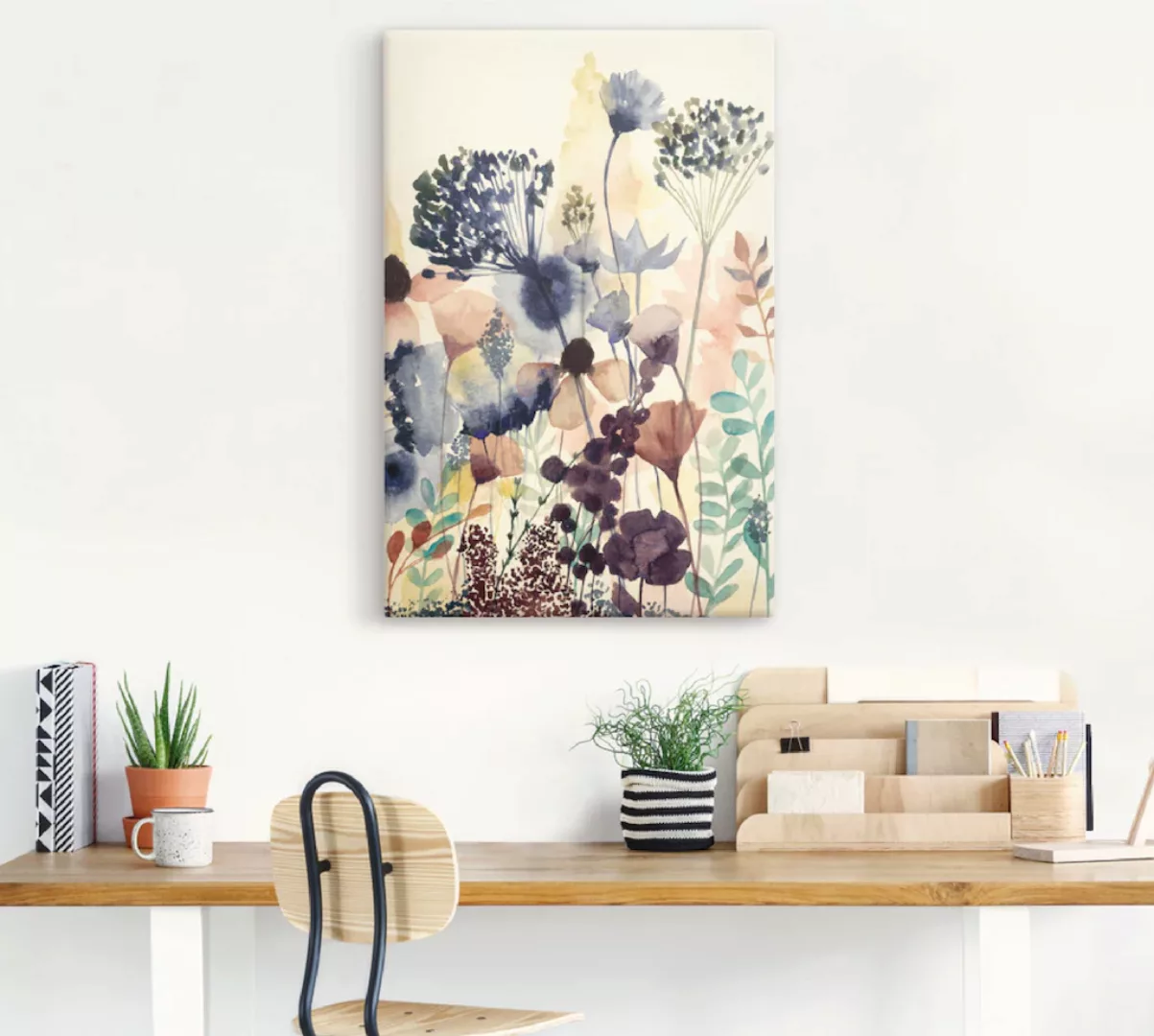 Artland Wandbild "Sonnengetrocknete Blüten II", Blumenwiese, (1 St.), als L günstig online kaufen