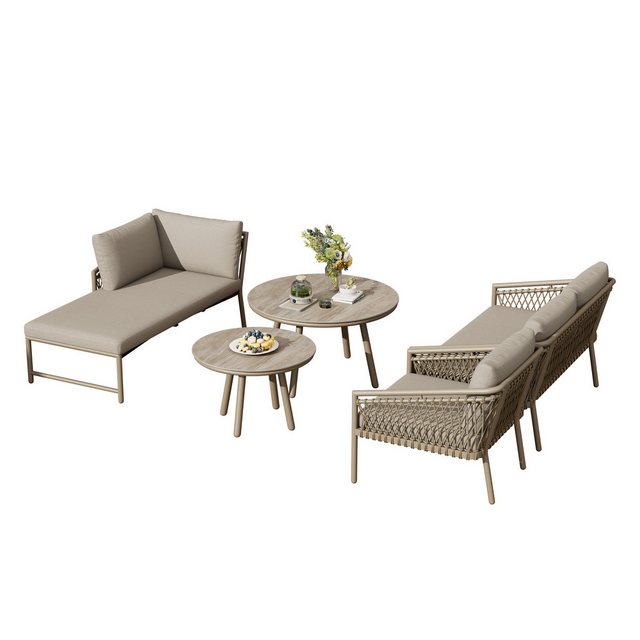 OKWISH Sofa Modernes Outdoor Sofa,Gartenmöbelset, Modernes Gartenmöbel Set günstig online kaufen