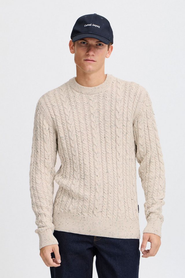 Casual Friday Strickpullover CFKARL cable crew neck knit with neps gemütlic günstig online kaufen