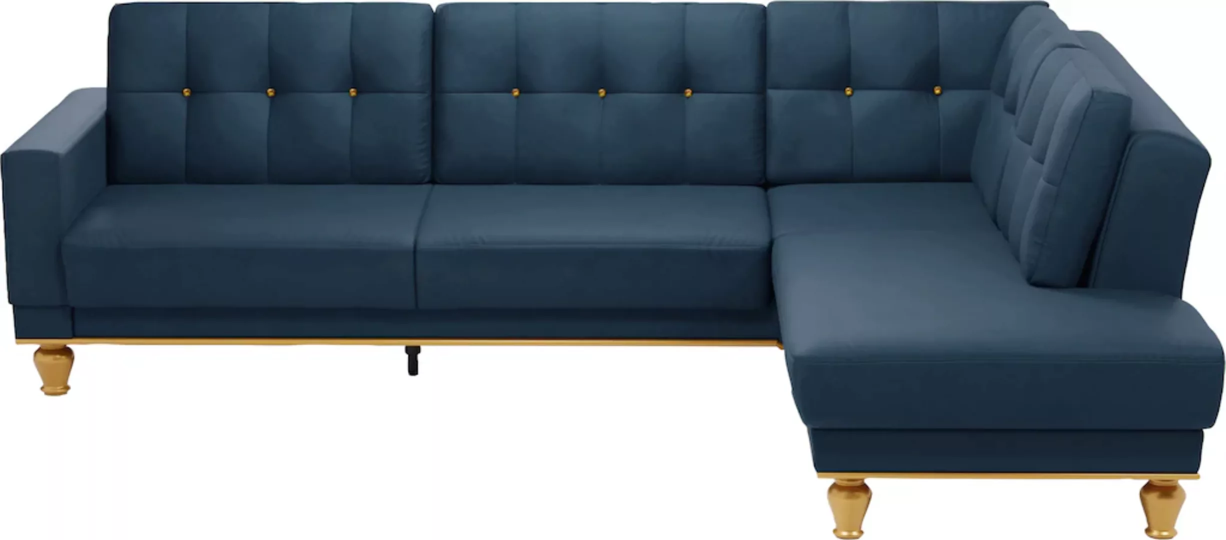 sit&more Ecksofa »Orient 5 V L-Form«, mit Strass-Stein, wahlweise mit Bettf günstig online kaufen