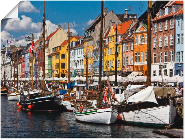 Artland Poster "alter Hafen in Kopenhagen 2", Boote & Schiffe, (1 St.), als günstig online kaufen