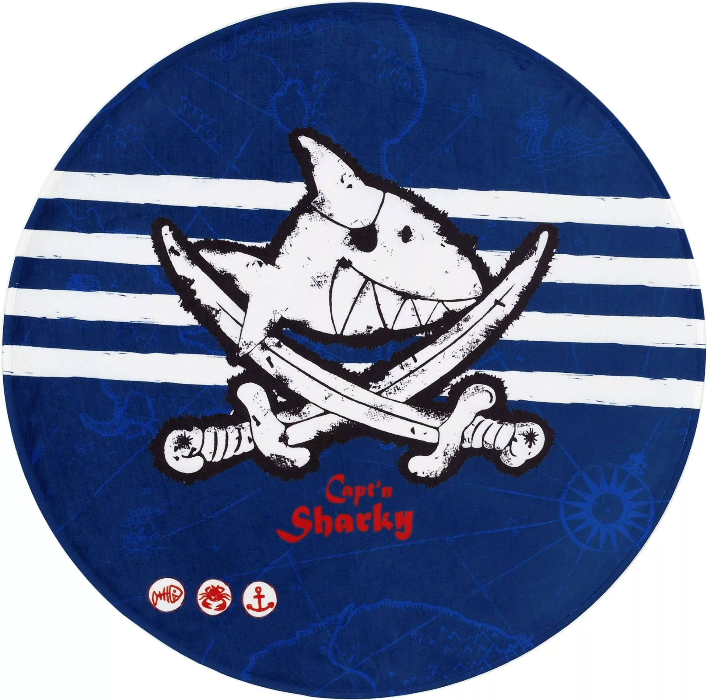 Capt`n Sharky Kinderteppich »SH-313«, rund, bedruckter Stoff, weiche Microf günstig online kaufen