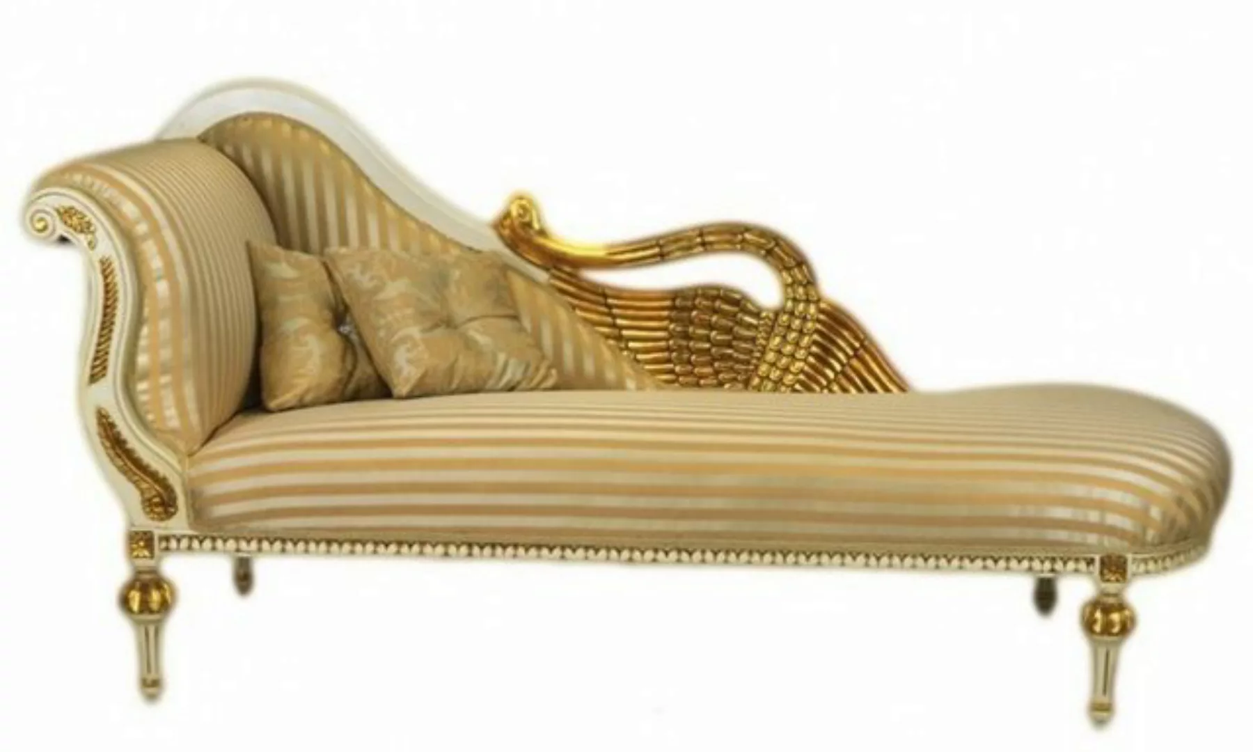 Casa Padrino Chaiselongue Barock Luxus Chaiselongue Antik Weiss / Gold - Go günstig online kaufen