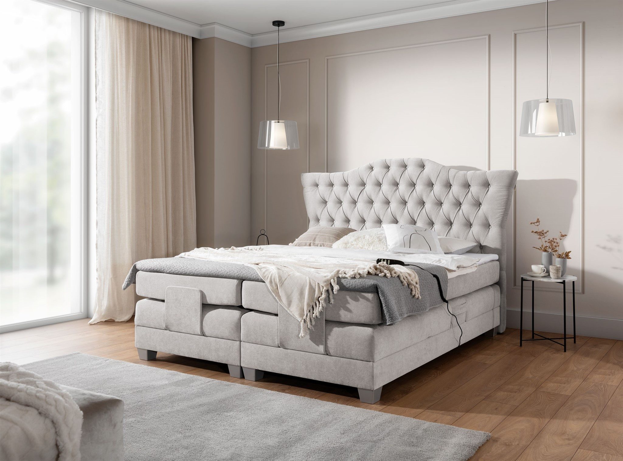 Fun Möbel Boxspringbett Schlafzimmerbett FAUSTO Elektrisch günstig online kaufen