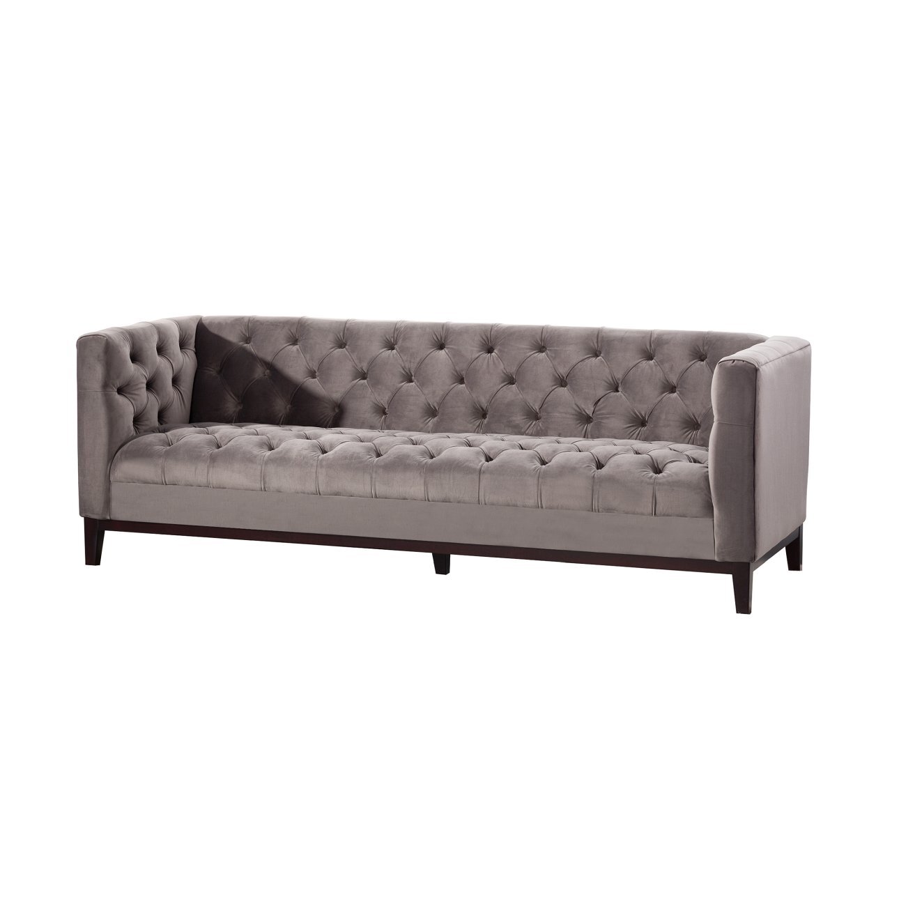 Sofa Velvet Elite grey 3-Sitzer, 214x76x74cm günstig online kaufen