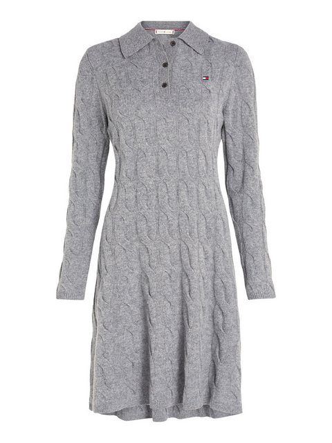 Tommy Hilfiger Strickkleid SOFT WOOL CABLE POLO SWT DRESS mit Zopfmuster, P günstig online kaufen