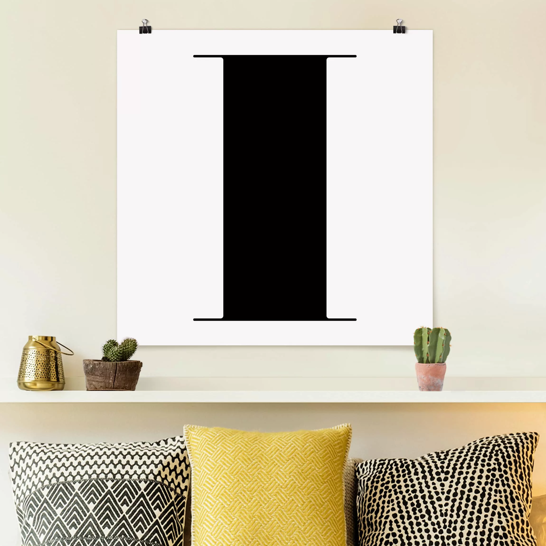 Poster Buchstabe - Quadrat Antiqua Letter I günstig online kaufen