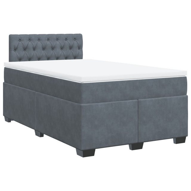 vidaXL Boxspringbett mit Matratze Dunkelgrau 120x190 cm Samt2103043 günstig online kaufen