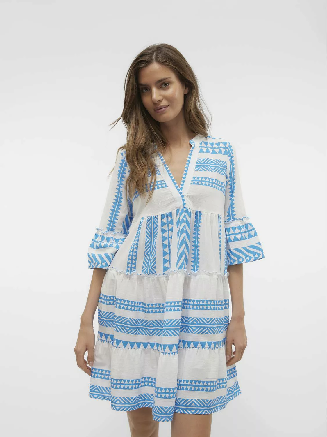 Vero Moda Tunikakleid VMDICTHE 3/4 TUNIC EXP mit Volant günstig online kaufen