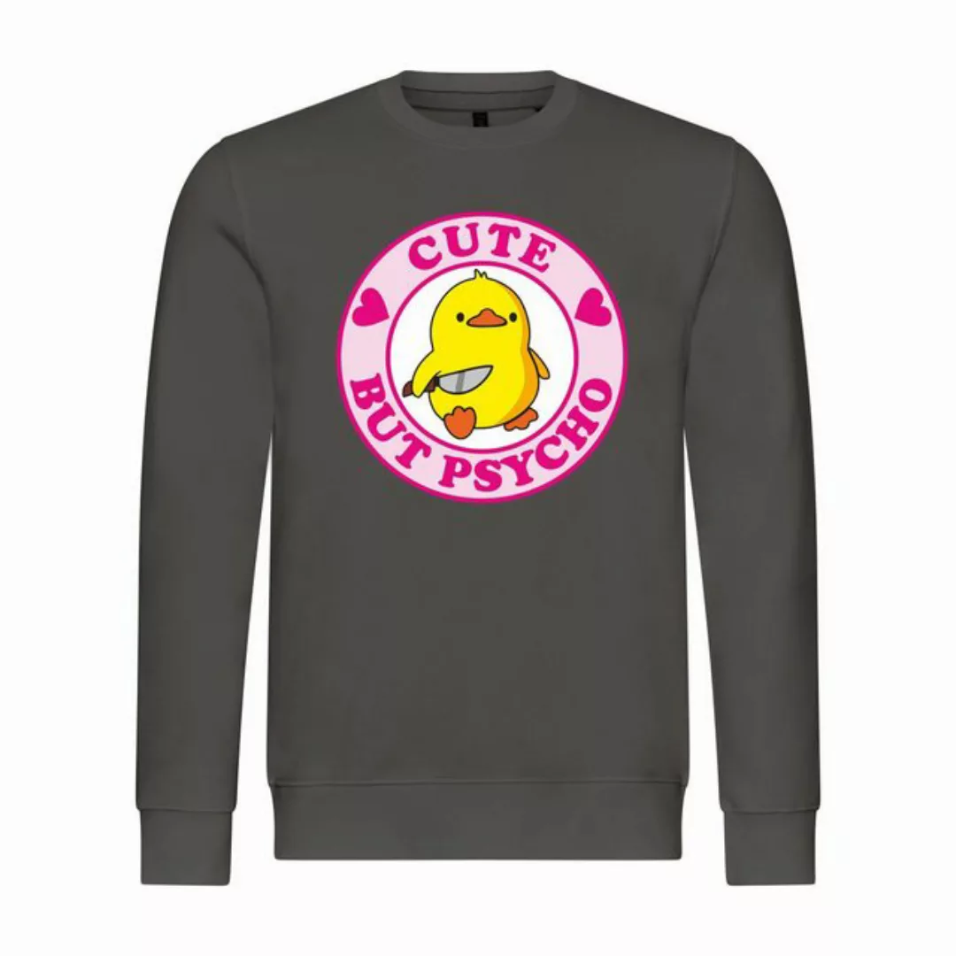 deinshirt Rundhalspullover Herren Sweatshirt Cute but Psycho Mit Print Moti günstig online kaufen