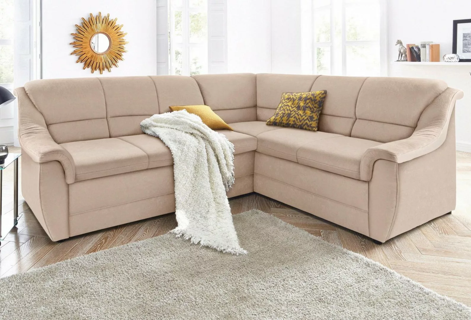 DOMO collection Ecksofa Franzi Steppung im Sitzbereich B7T/H: 278/162/80 cm günstig online kaufen