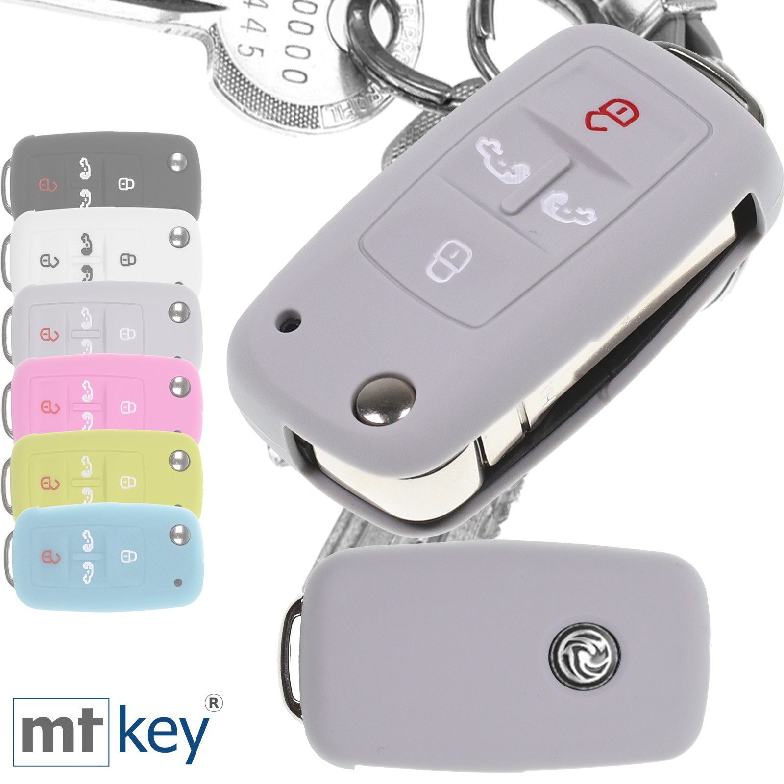 mt-key Schlüsseltasche Autoschlüssel Softcase Silikon Schutzhülle günstig online kaufen