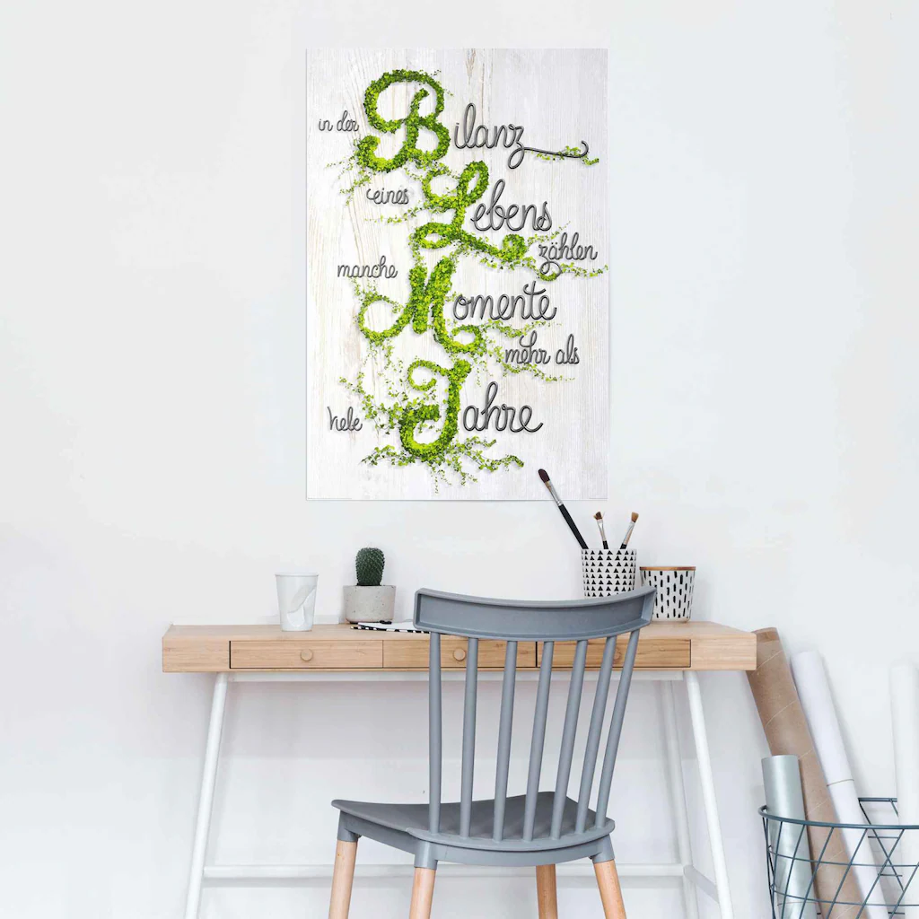 Reinders Poster "Bilanz des Lebens Spruch", (1 St.) günstig online kaufen