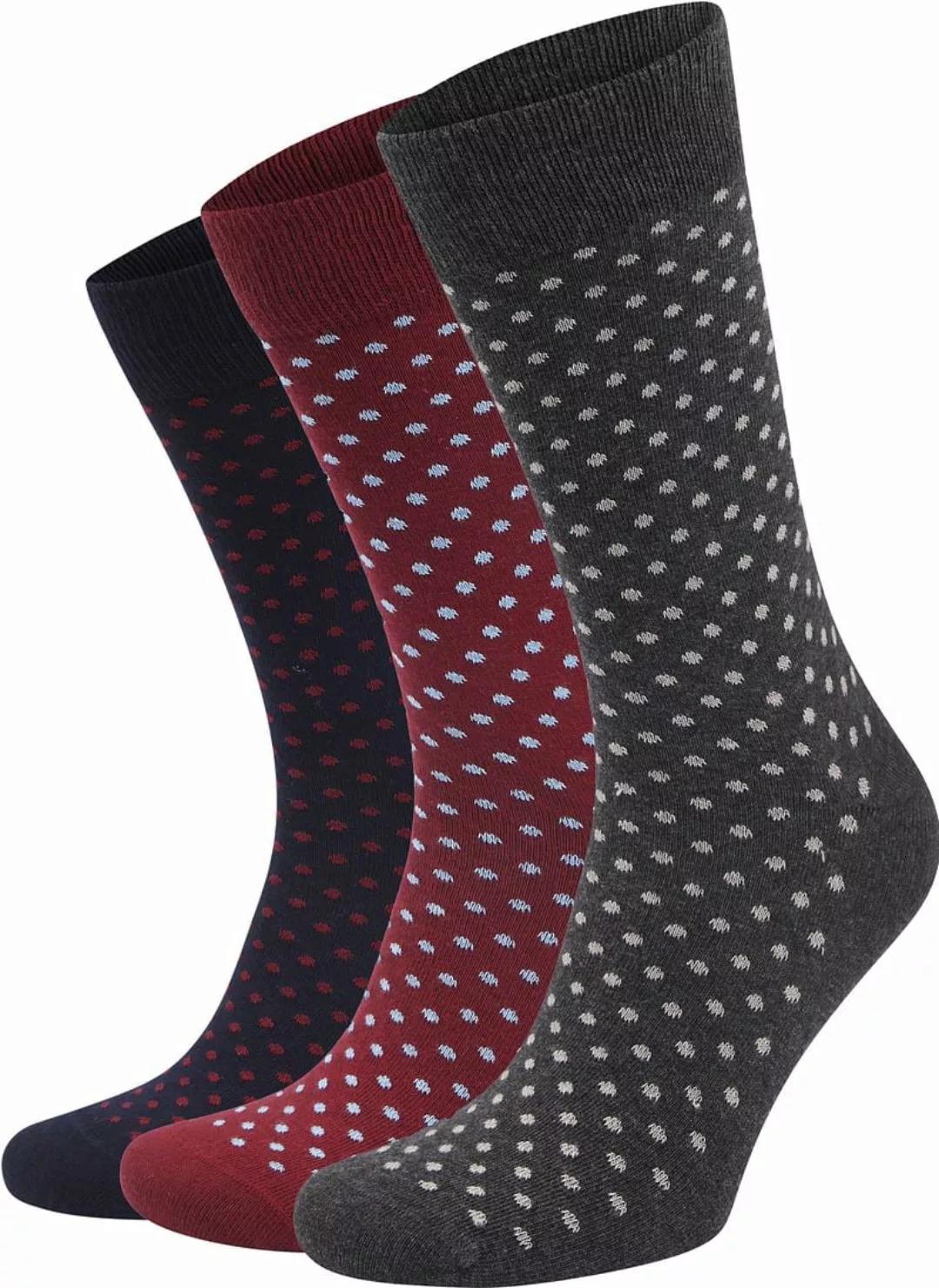 Suitable Socken 3-Pack Polka Dots Mehrfarbig - Größe 42-46 günstig online kaufen