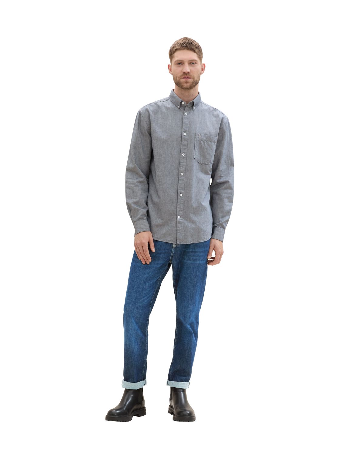 Tom Tailor Herren Freizeithemd OXFORD - Regular Fit günstig online kaufen