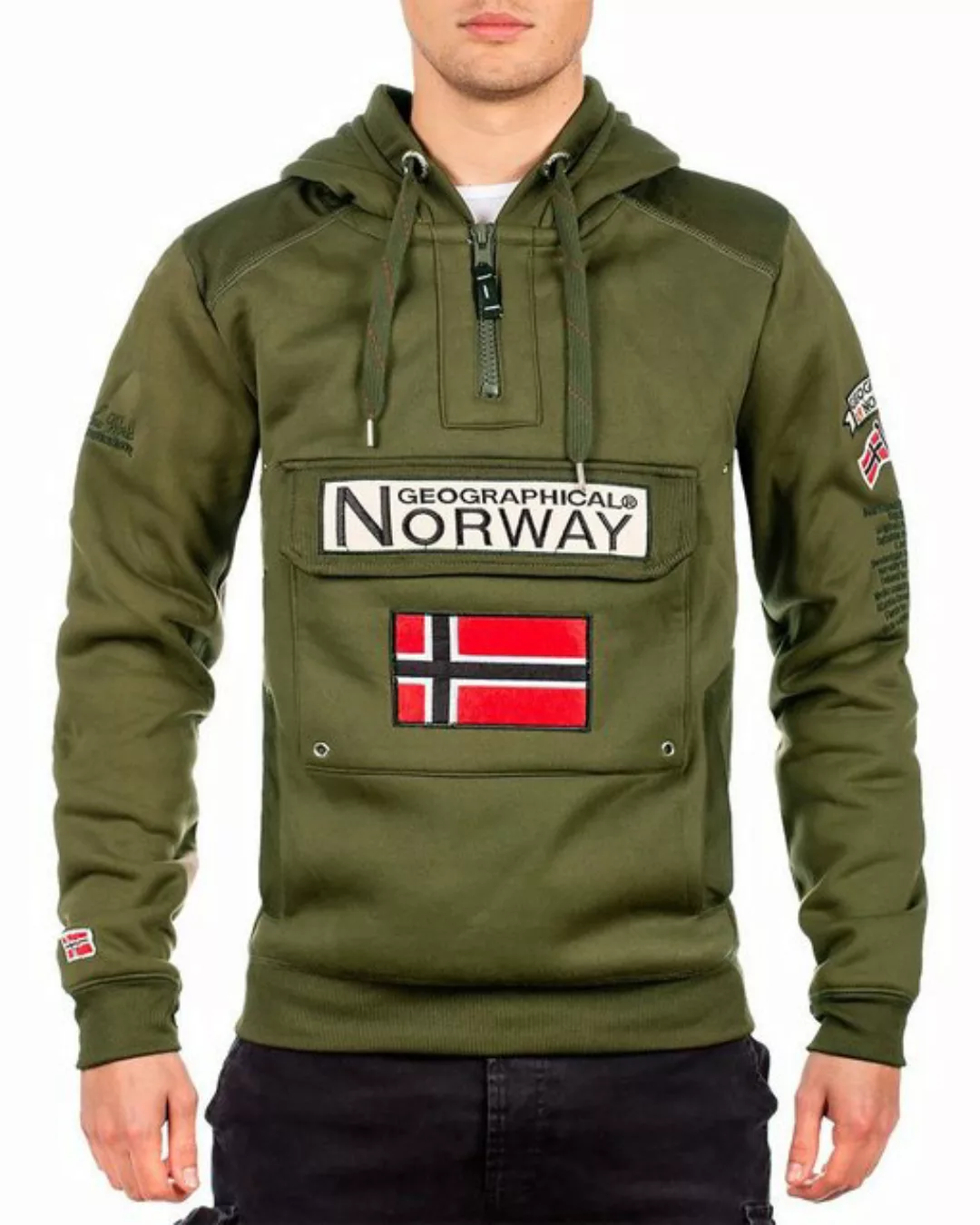 Geographical Norway Kapuzenpullover Herren Hoodie bagymclass Kaki XL mit No günstig online kaufen
