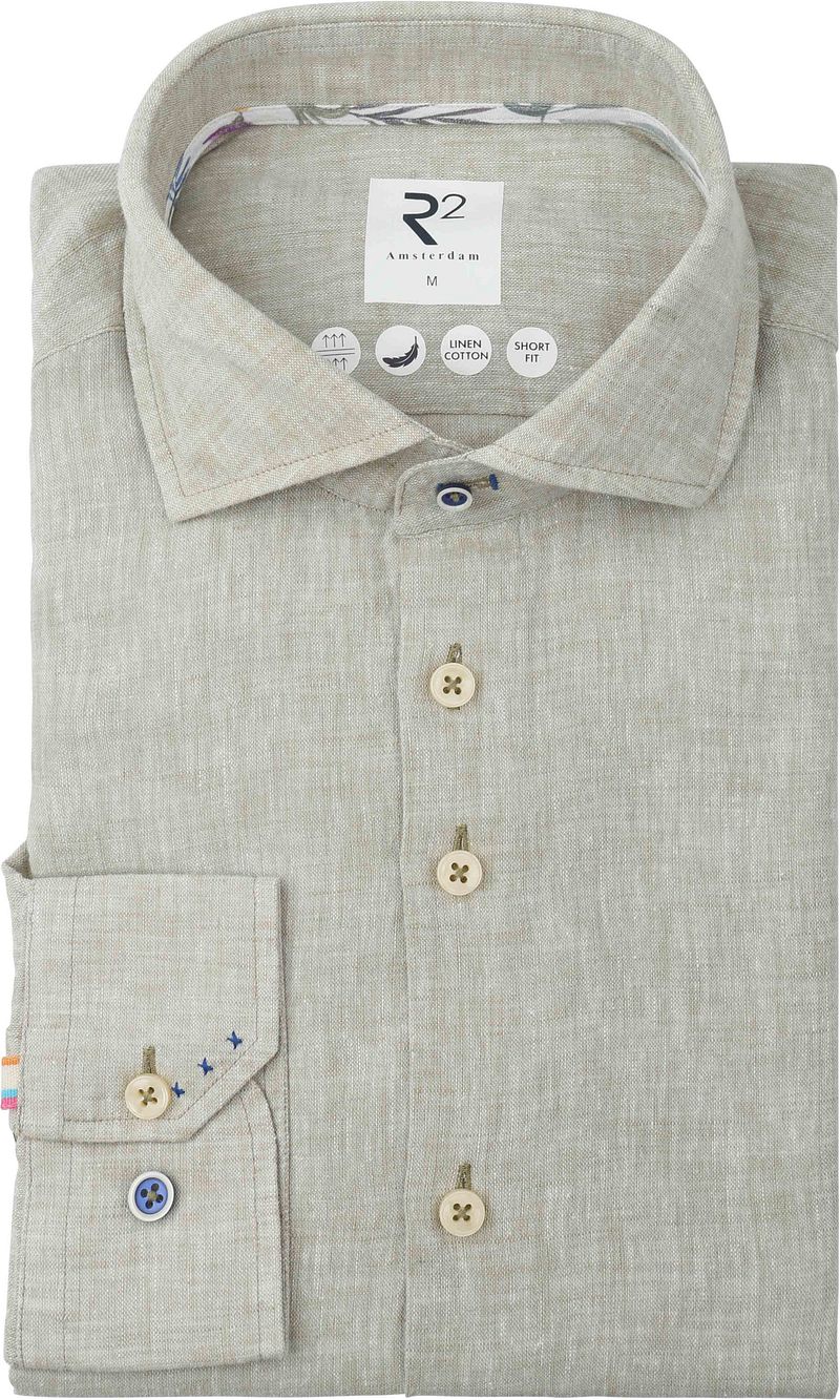 R2 Hemd Leinen Blend Hellgrün - Größe 3XL günstig online kaufen