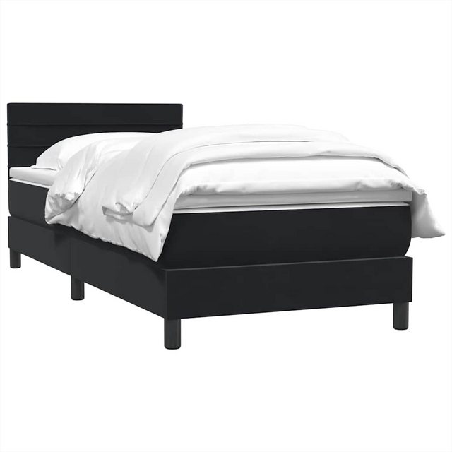 vidaXL Bett Boxspringbett mit Matratze Schwarz 100x210 cm Samt günstig online kaufen