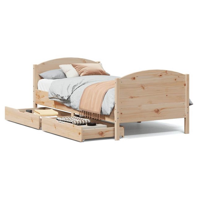 vidaXL Bett, Massivholzbett ohne Matratze 75x190 cm Kiefernholz günstig online kaufen