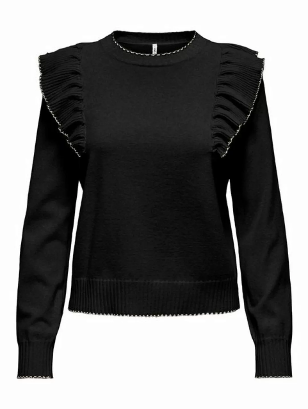 ONLY Strickpullover ONLAMA LIFE LS O-NECK RUFFLE CC KNT günstig online kaufen