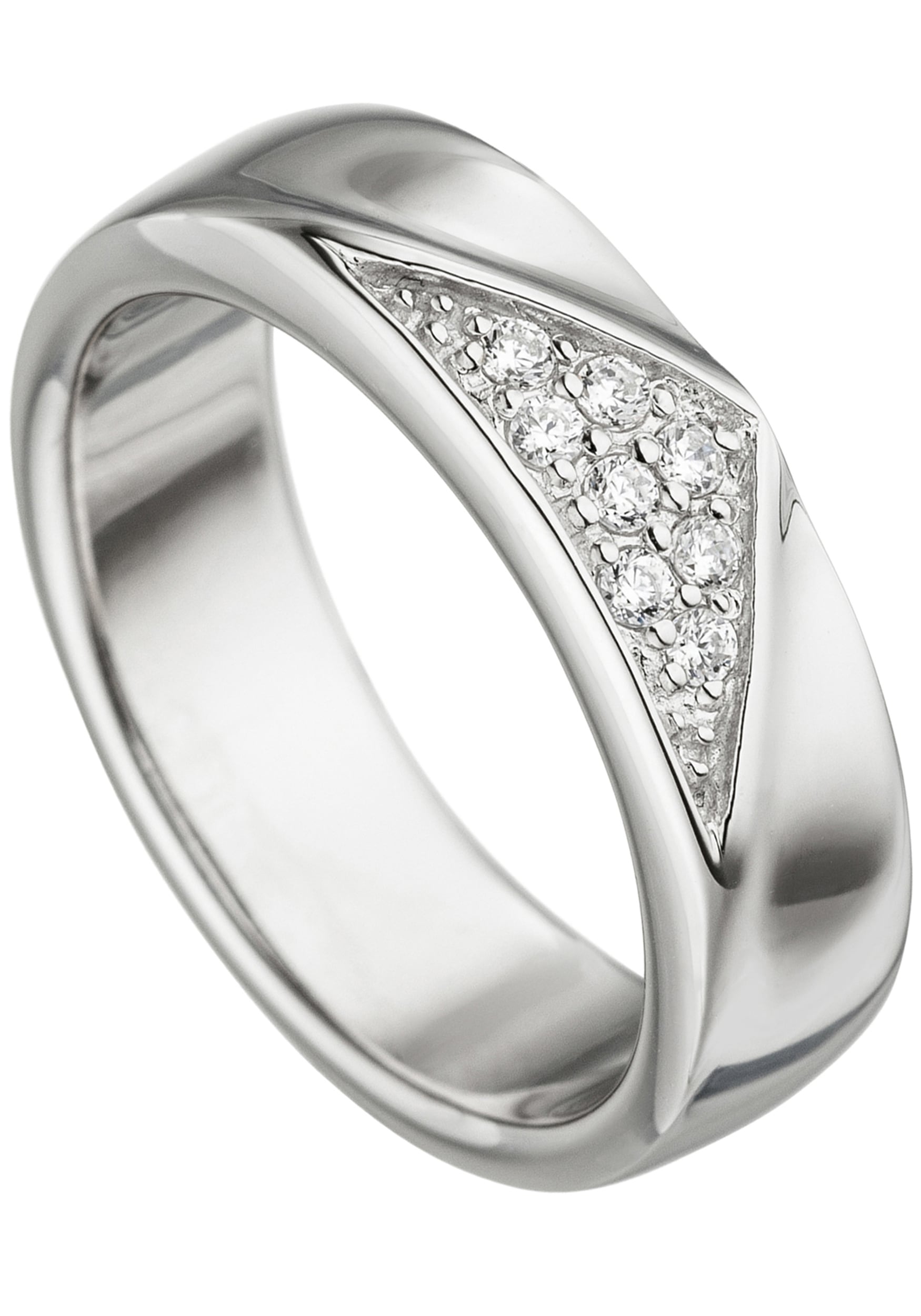 JOBO Silberring "Ring mit Zirkonia", 925 Silber rhodiniert günstig online kaufen