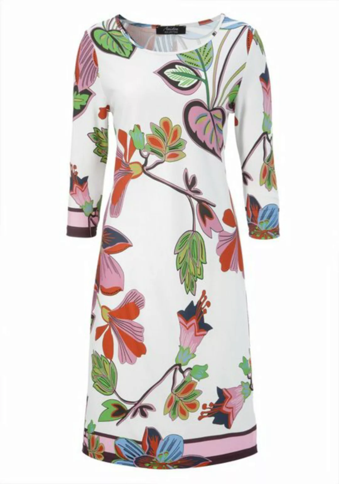 Aniston SELECTED Jerseykleid, mit gestreiften Abschlüssen günstig online kaufen