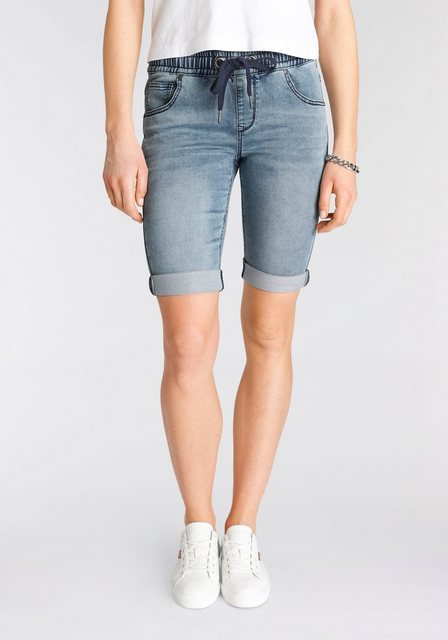 Arizona Jogg-Jeansbermudas, hohe Leibhöhe, krempelbare Beinabschlüsse, Used günstig online kaufen