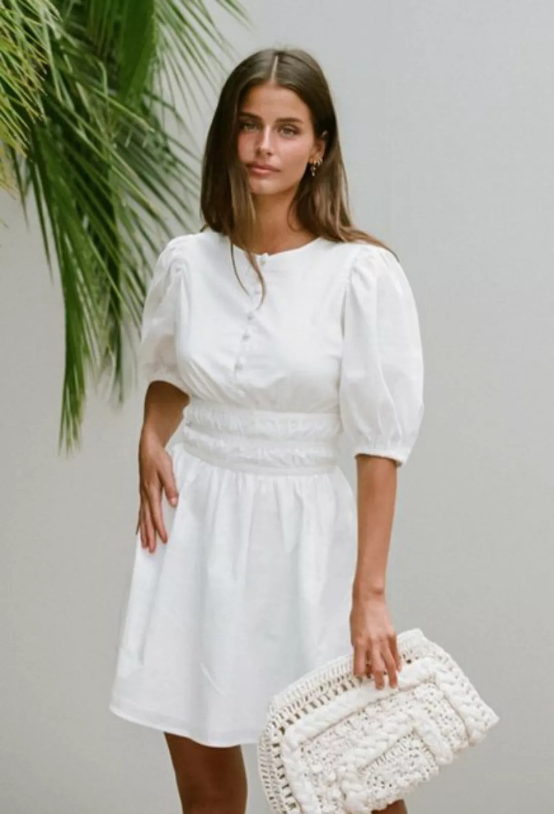 LOVGCCN Sommerkleid Elegantes und bequemes Kleid mit Blasenärmeln (Hohe Tai günstig online kaufen
