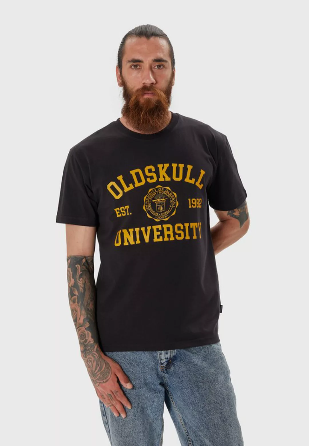 Oldskull T-Shirt Retro University Logo Graphic günstig online kaufen