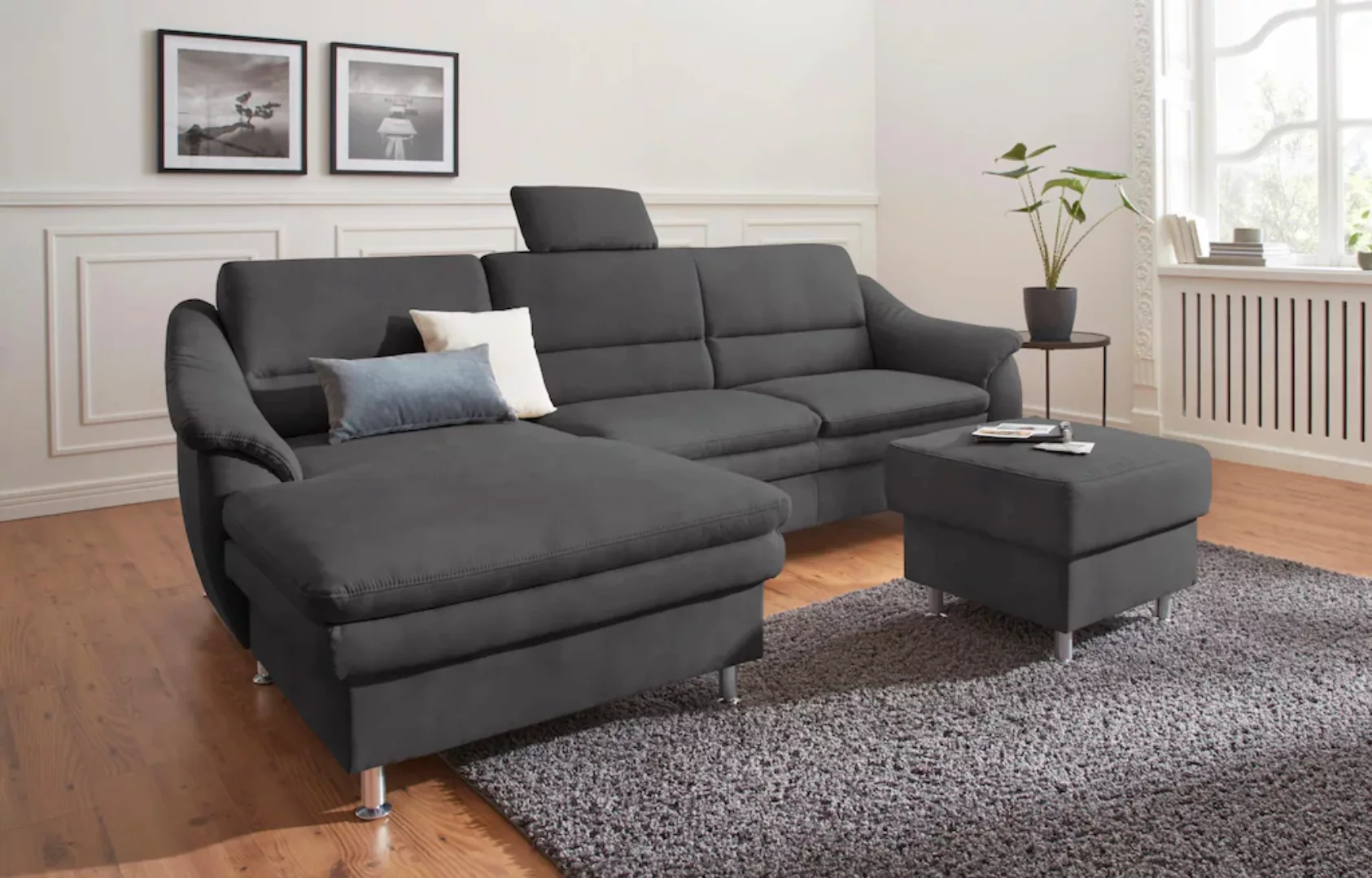 sit&more Ecksofa "Cardoso L-Form", mit Federkern, wahlweise mit Bettfunktio günstig online kaufen