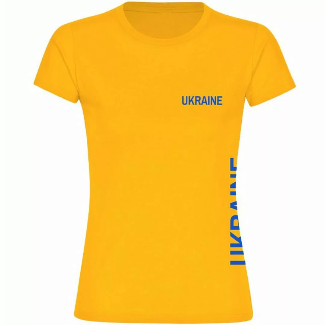 multifanshop T-Shirt Damen Ukraine - Brust & Seite - Frauen günstig online kaufen
