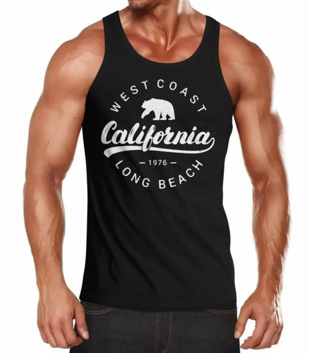 Neverless Tanktop Herren Tank-Top California Republic Muskelshirt Muscle Sh günstig online kaufen