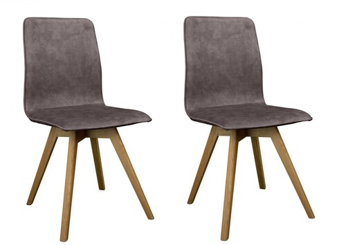 andas Esszimmerstuhl "Rania", (Set), 2 St., Samtvelours, Massivholzgestell, günstig online kaufen