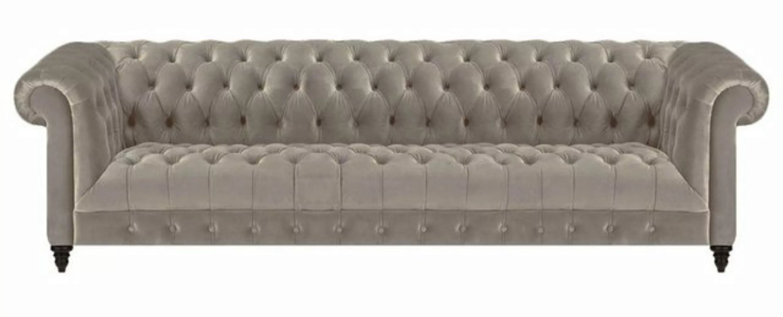 JVmoebel Chesterfield-Sofa Grau Möbel Polstermöbel Viersitzer Sofa Couch Wo günstig online kaufen