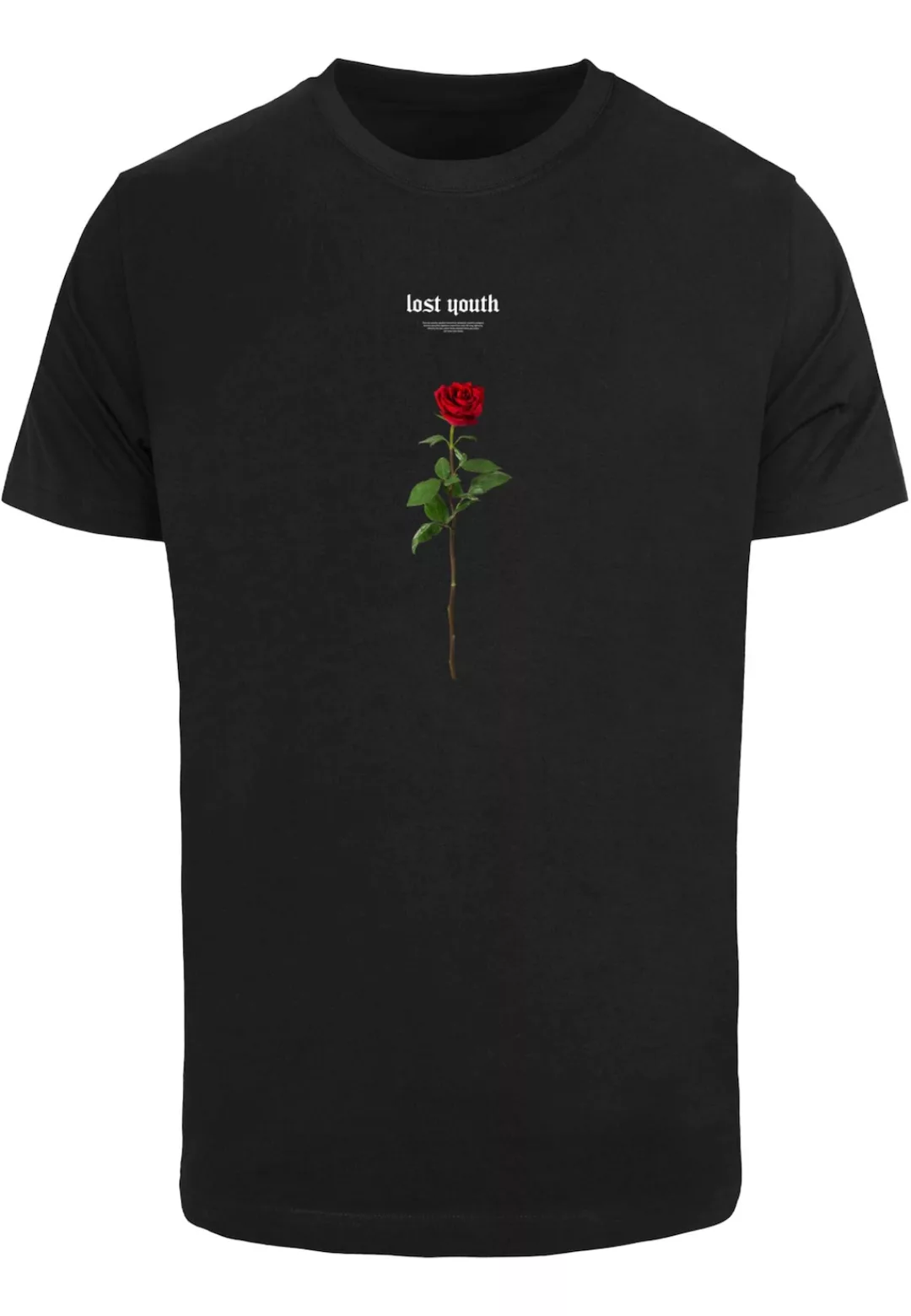 MisterTee Kurzarmshirt "MisterTee Herren Lost Youth Rose Tee" günstig online kaufen