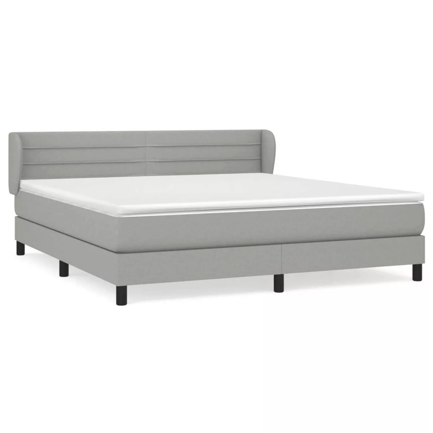 vidaXL Boxspringbett mit Matratze Hellgrau 180x200 cm Stoff1399667 günstig online kaufen